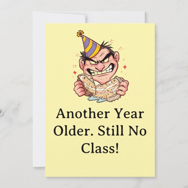 Funny Birthday Card Inbjudningar (Framsida)