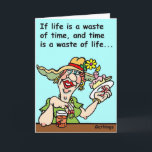 FUNNY BIRTHDAY CARD KORT<br><div class="desc">Gamla Drunk firar en födelsedag!</div>