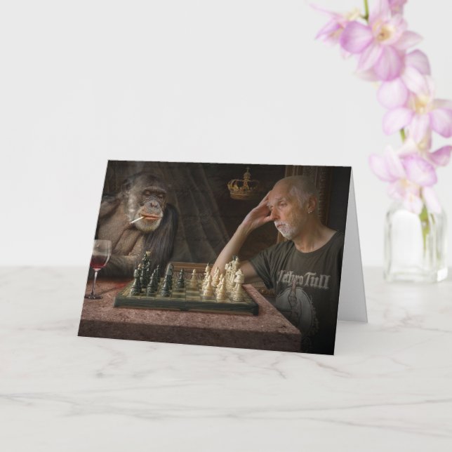 FUNNY BIRTHDAY CARD, QUARANTINE 2020 CHESS GAME KORT (Orkide)