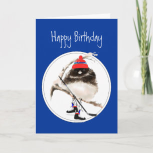 Funny Birthday Champion Ice Hockey Sport Bird Kort