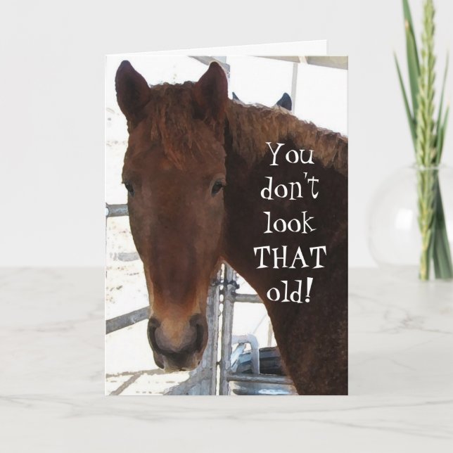 Funny Birthday Compliment TWH Horse Western Kort (Framsida)