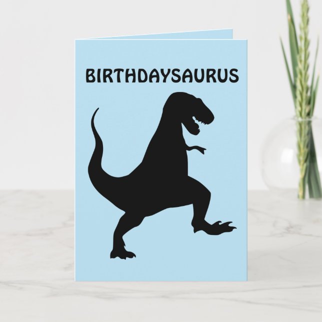 FUNNY BIRTHDAY DINOSAUR CARDS KORT (Framsida)