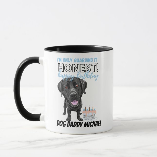 Funny Birthday Gift for Black Labrador HUND Pappa Mugg (Vänster)