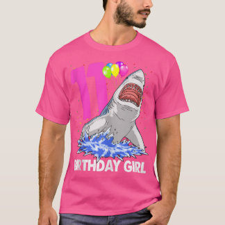 Funny Birthday Girl 11 SharkWomen Firande Gift T Shirt