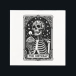 Funny Birthday Gothic Tarot Pappersservett<br><div class="desc">En inbjudan till 30års födelsedag i stil på ett tarotkort,  med skelett och födelsedagskalas och ljus. En rolig,  modig,  okulär vibe.</div>