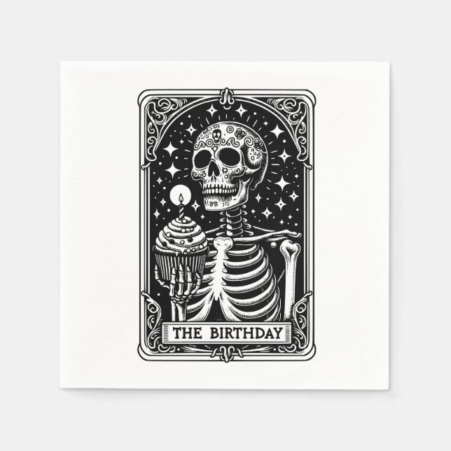 Funny Birthday Gothic Tarot Pappersservett (Framsidan)