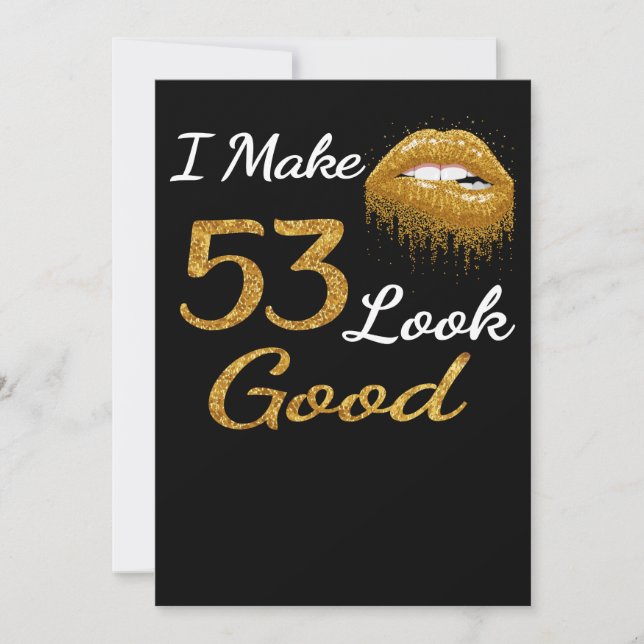 Funny Birthday | Jag gör 53 utseendet på Bran Julkort (Framsida)