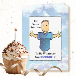 Funny Birthday Joke for Man Snarky Male Tecknad Kort