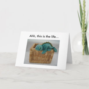 Funny Birthday Lizard Kort