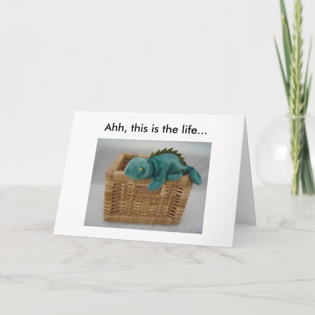 Funny Birthday Lizard Kort (Framsida)