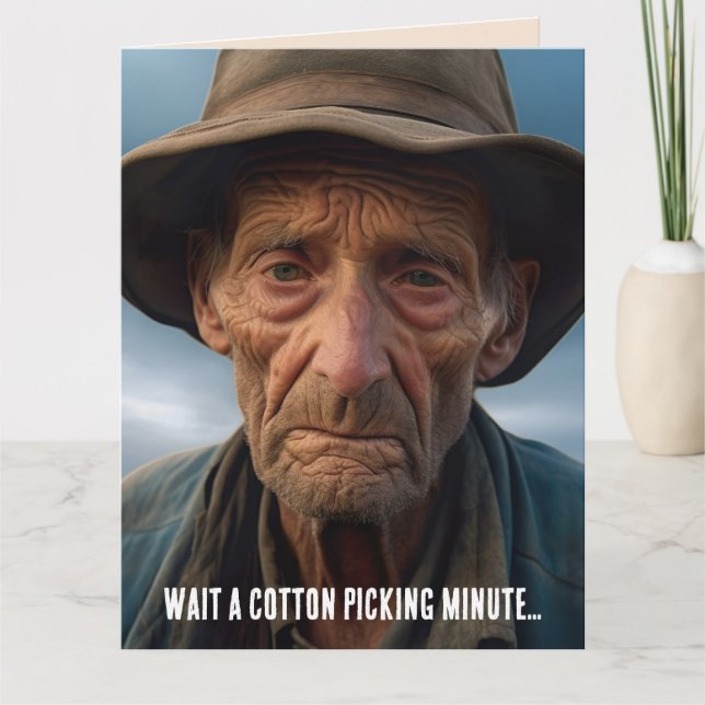 FUNNY BIRTHDAY OLD MAN JOKE GREETING CARD KORT (Framsida)