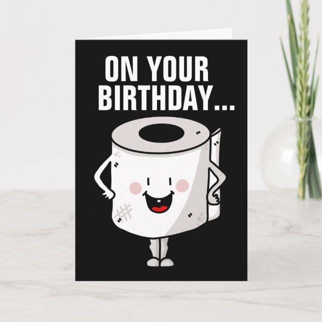 FUNNY BIRTHDAY POOP CARDS BRA BOWEL RÖRELSER KORT (Framsida)