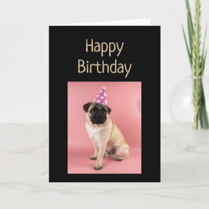 Funny Birthday Pug Dog Old Age Humor  Kort