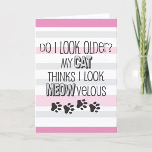 Funny Birthday ROSA - CAT Slogan Kort