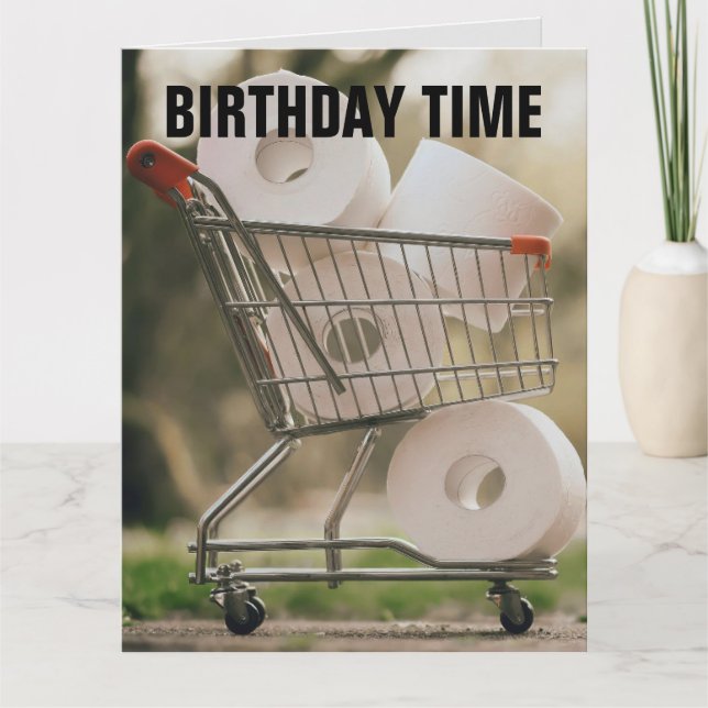 FUNNY BIRTHDAY TOILET PAPPRARE BRA BOWEL RÖRELSER KORT (Framsida)