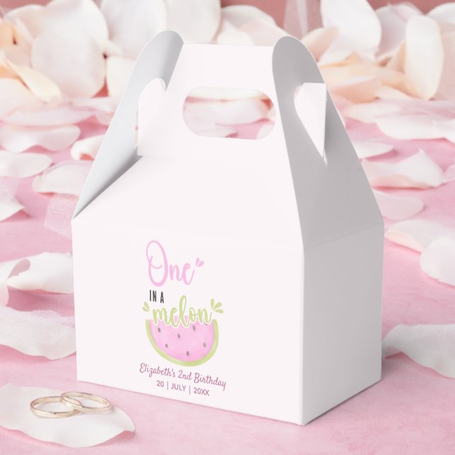 Funny Birthday watermelon Girl one in a melon Presentaskar (Bröllop)