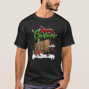 Funny Bison Animal Lover Julafton Lighting Bison C T Shirt