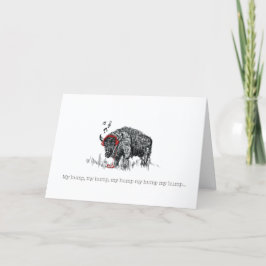 Funny Bison-mappat Helgdag-kort Helgkort