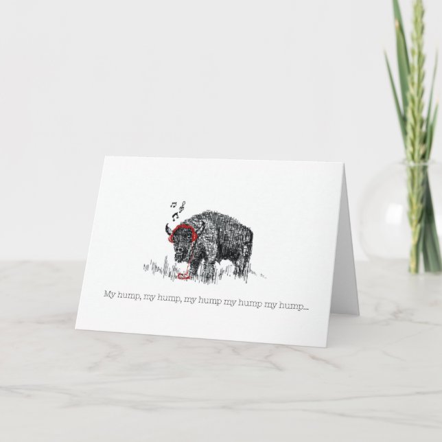 Funny Bison-mappat Helgdag-kort Helgkort (Framsida)