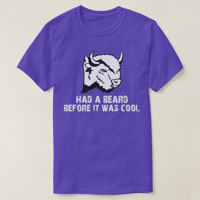 Funny Bison Shirt Buffalo Shirt Funny Beard Shirt T (Design framsida)