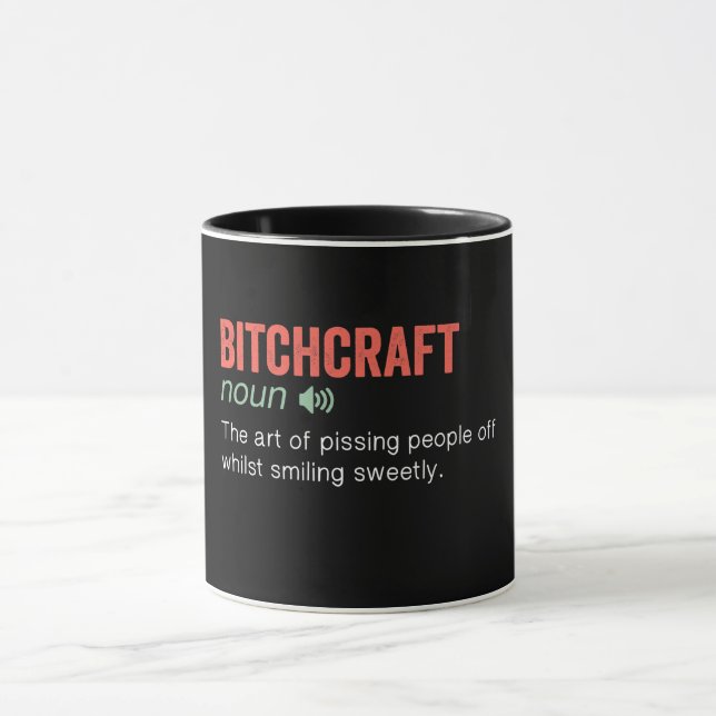 Funny Bitchcraft Definition Mugg (Center)