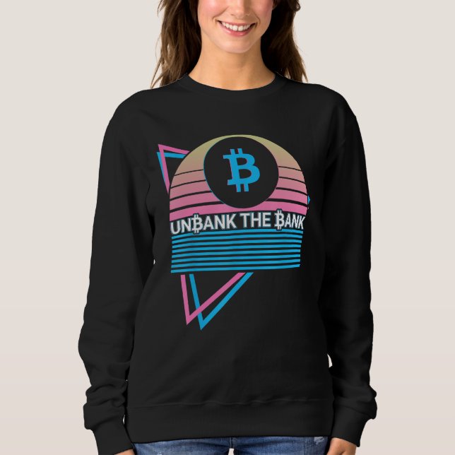 Funny Bitcoin Crypto BTC Cryptocurrency Unbank The T Shirt (Framsida)