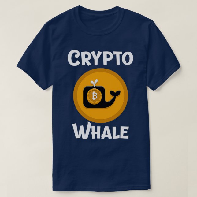 Funny Bitcoin Crypto Whale T Shirt (Design framsida)
