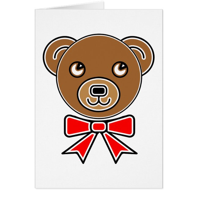 Funny björn ansikte hälsningskort (Framsidan)