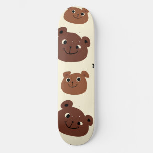 Funny björn ansikte mini skateboard bräda 18,5 cm