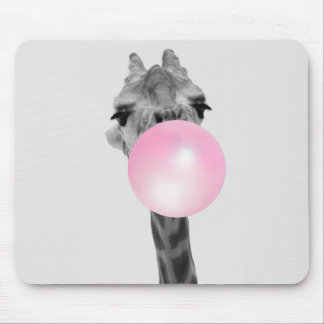 Funny Black and White Giraffe med Bubble Gum Musmatta