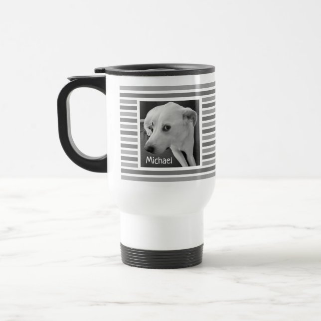 Funny Black and White Photo of Cute Custom Name Resemugg (Vänster)