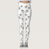 Funny Black and White Stick Man Ansikte Design