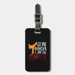 Funny Black Bälte Fighter Martial Arts Humor Bagagebricka