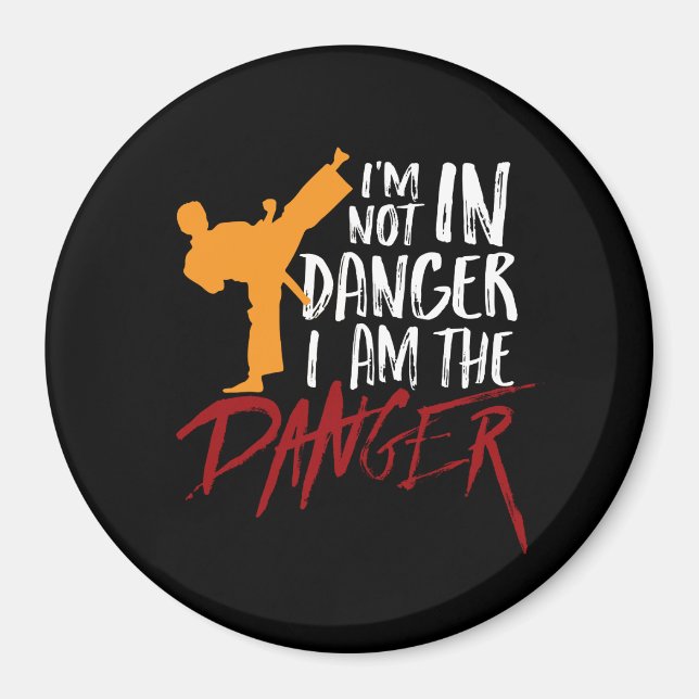 Funny Black Bälte Fighter Martial Arts Humor Magnet (Framsidan)
