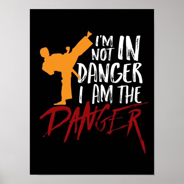 Funny Black Bälte Fighter Martial Arts Humor Poster (Framsidan)