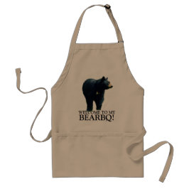Funny Black Bear Barbecue Apron Förkläde