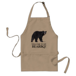 Funny Black Bear Barbecue Apron Förkläde