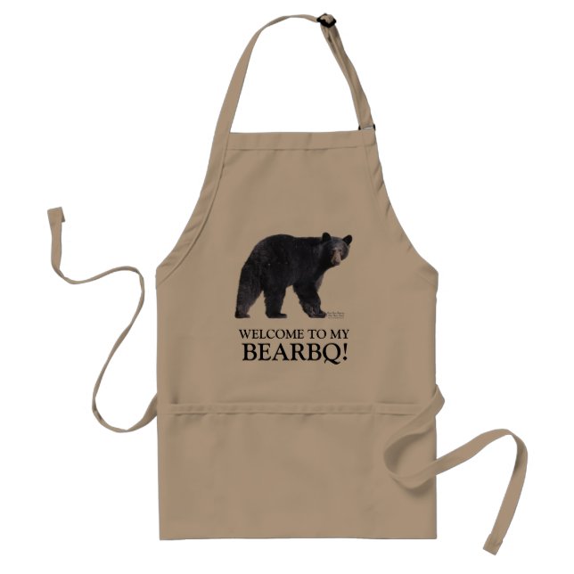 Funny Black Bear Barbecue Apron Förkläde (Framsidan)