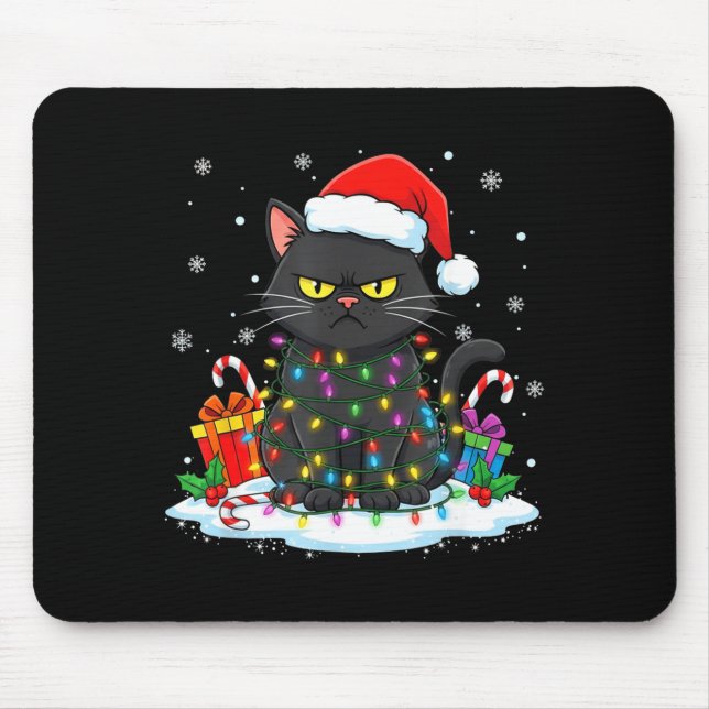 Funny Black Cat Christmas For Men Women Youth Girl Musmatta (Framsidan)