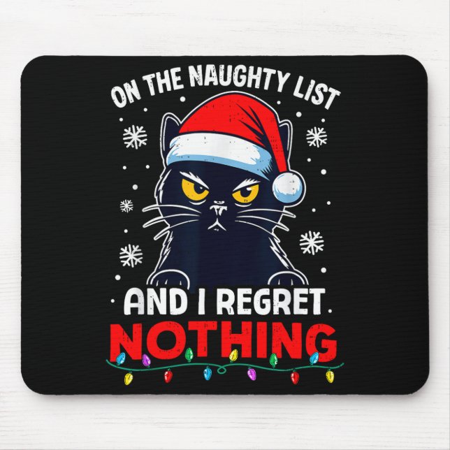 Funny Black Cat Christmas I Regret Nothing Cats Lo Musmatta (Framsidan)