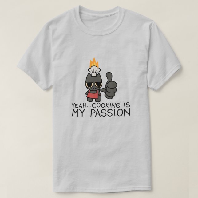 Funny Black Cat Cooking T-Shirt – Cute Chef Cat Me (Design framsida)