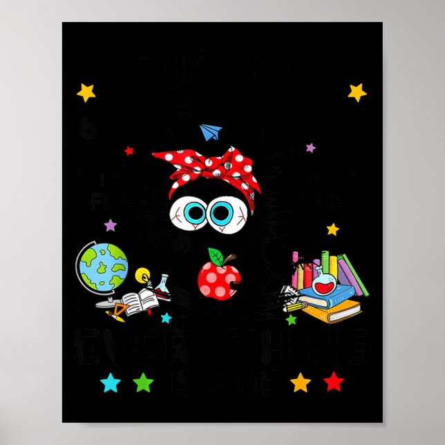 Funny Black Cat I Survived 67 Days Of School I'm F Poster (Framsidan)