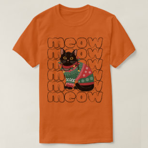Funny Black Cat-jul T Shirt
