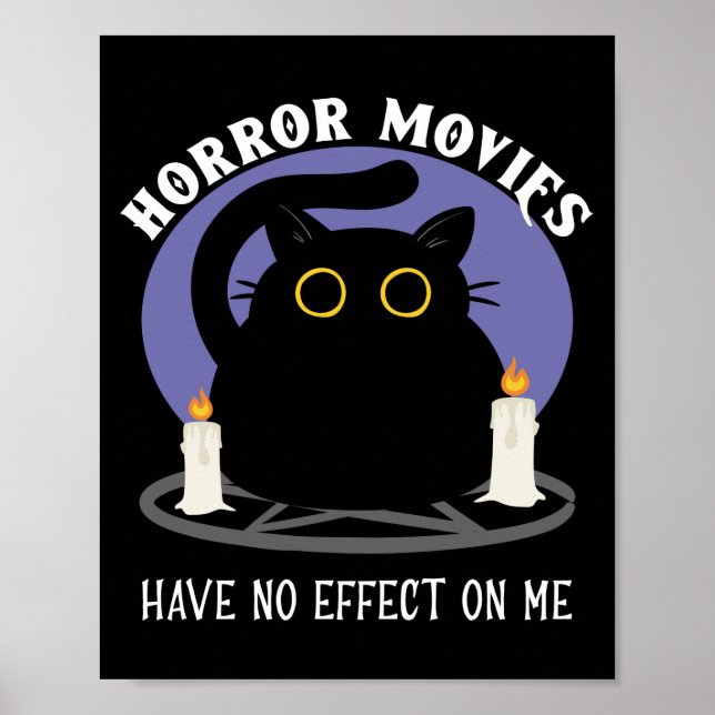Funny Black Cat Kärlek Horror Movie Poster (Framsidan)