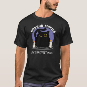 Funny Black Cat Kärlek Horror Movie T Shirt