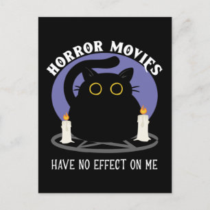 Funny Black Cat Kärlek Horror Movie Vykort