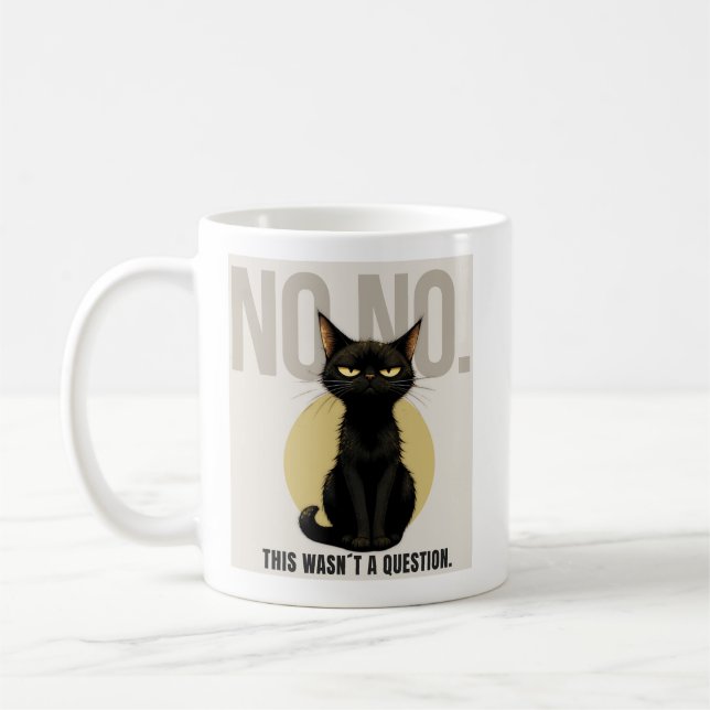 Funny Black Cat Meme Coffee Mug Kaffemugg (Vänster)