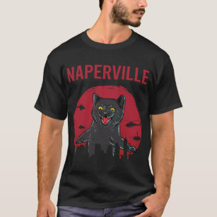 Funny Black Cat Naperville T Shirt