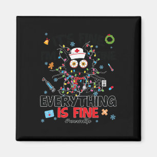 Funny Black Cat sin Bra Allt sjukligt Christma Magnet