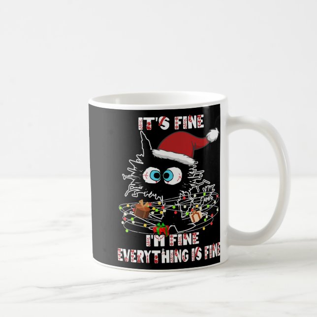 Funny Black Cat Tee Kaffemugg (Höger)